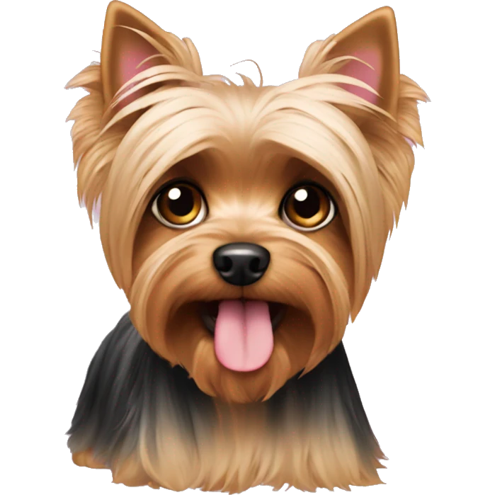 Pink yorkie emoji