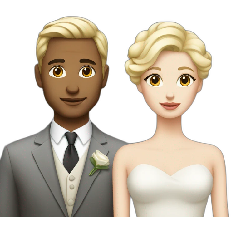 elegant white couple emoji