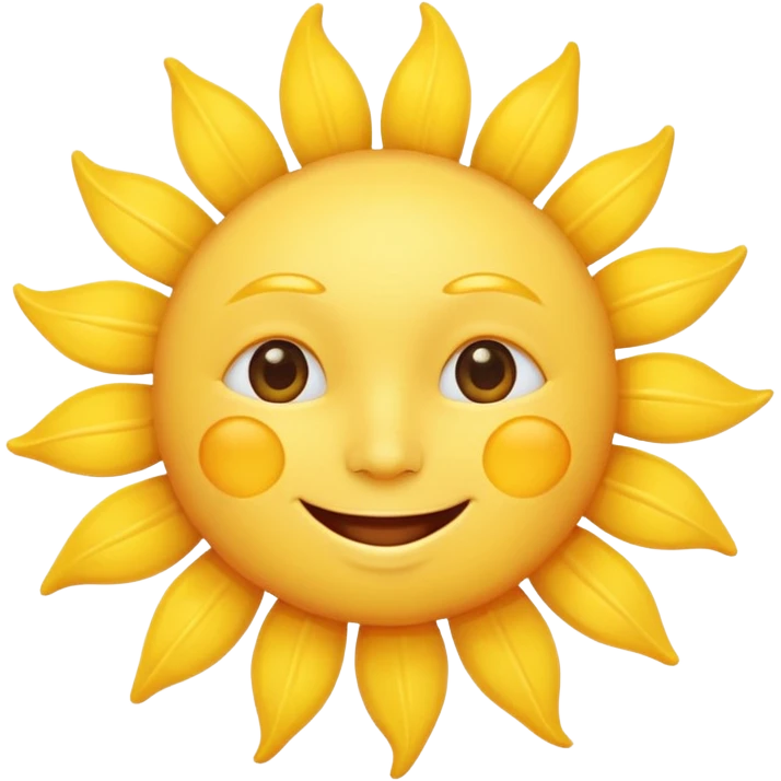 Sun with face with no eyebrows emoji