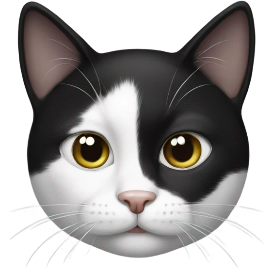 Black and white cat emoji