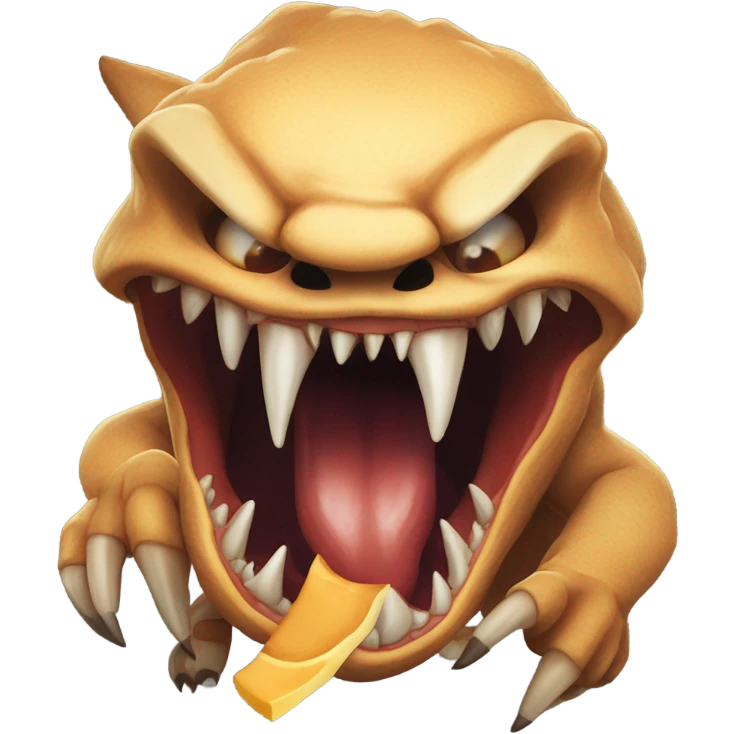 Chomping scary emoji