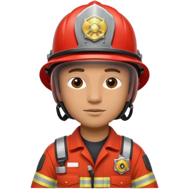 Firefighter wearing helmets emoji