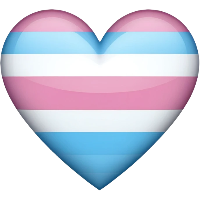 Trans flag heart emoji