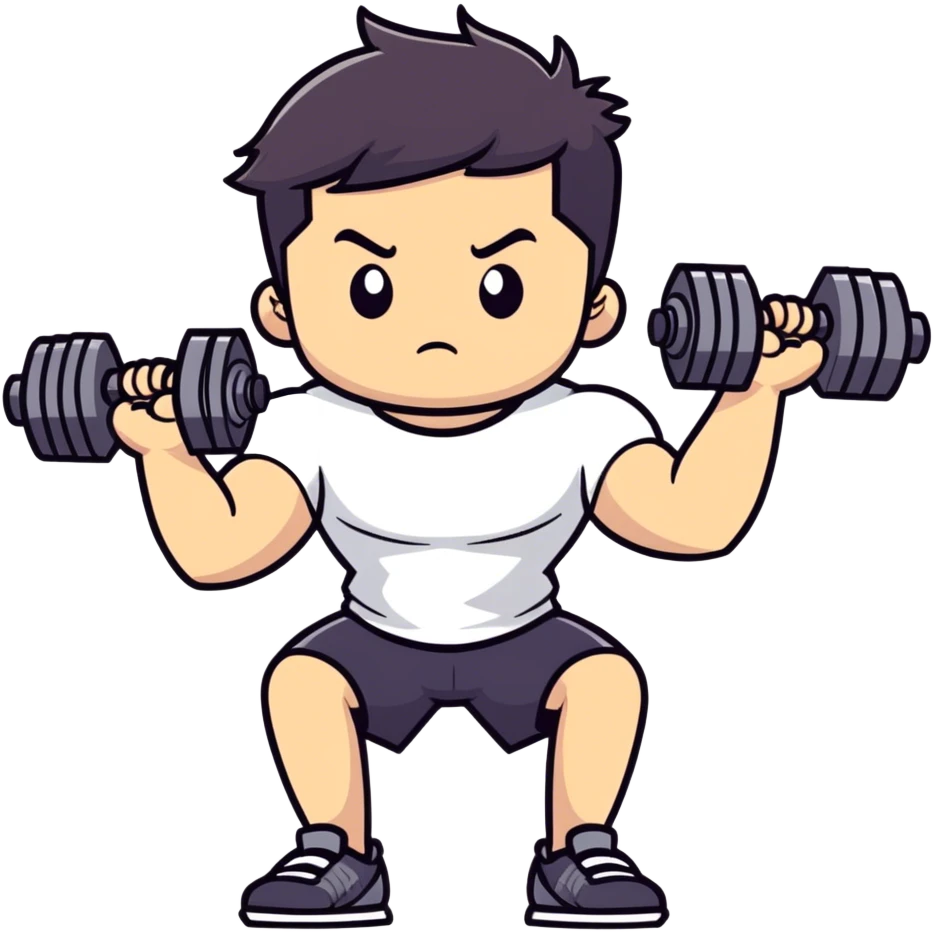 Boy doing gym emoji