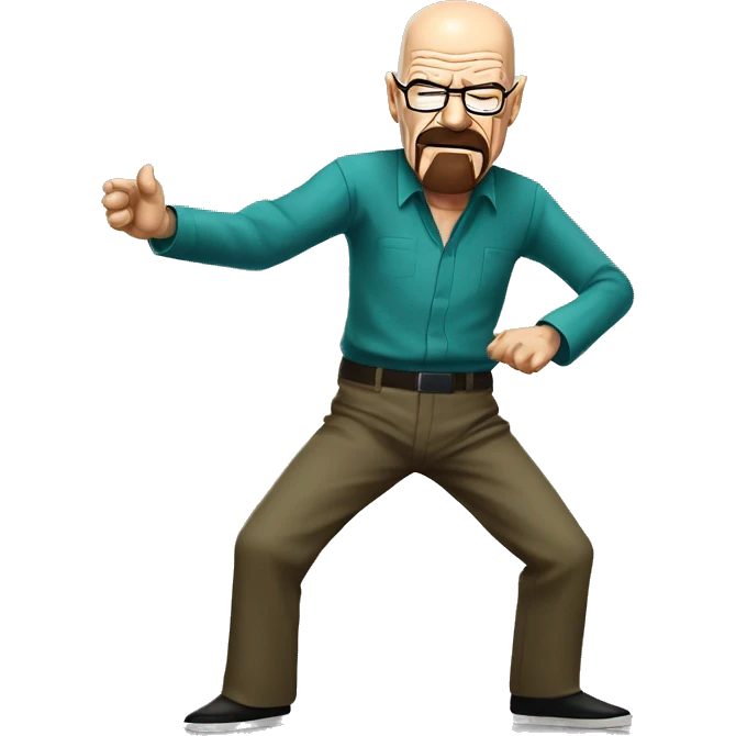 Walter White doing the Gangnam style dance emoji