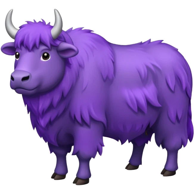 a purple yak emoji
