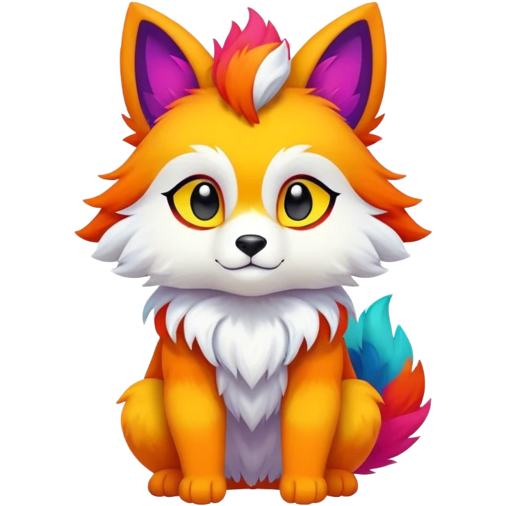 colorful anthro fursona Fakemon emoji