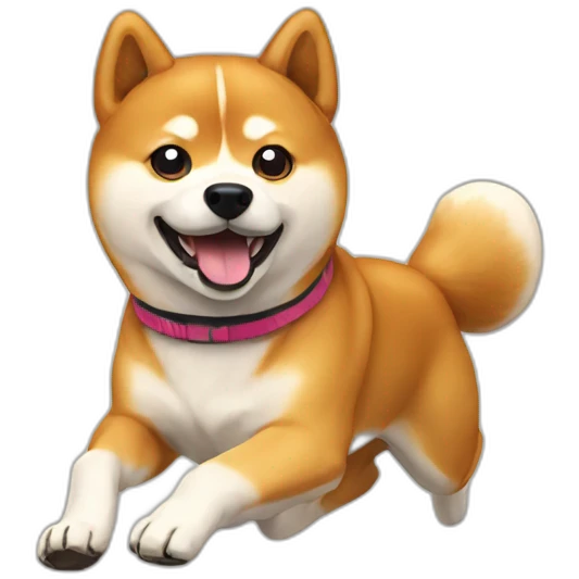 running shiba dog emoji