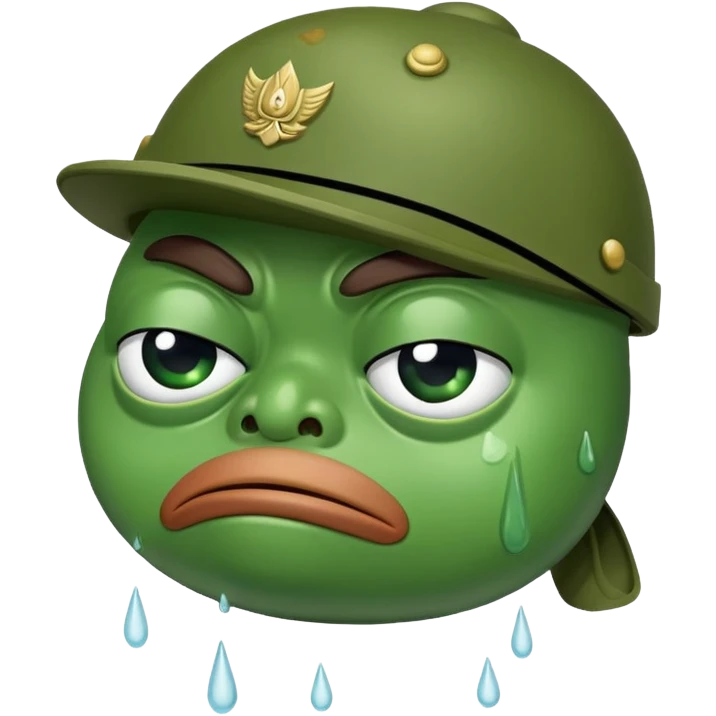 crying pepe soldier emoji
