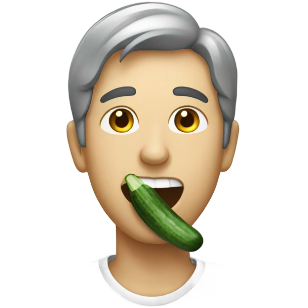 Eating a cucumber emoji