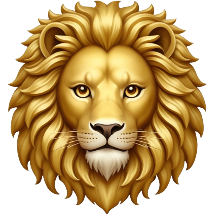 Golden lion head with mane, House Augustus symbol emoji