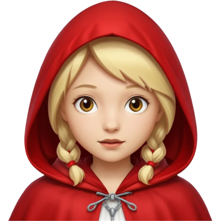 little red riding hood with blonde hair emoji