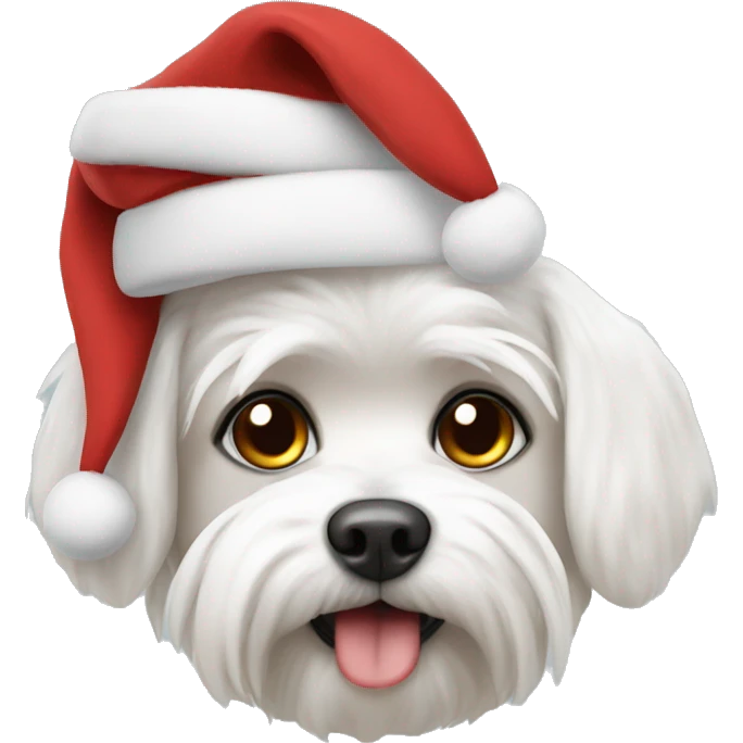 Maltese being Santa emoji