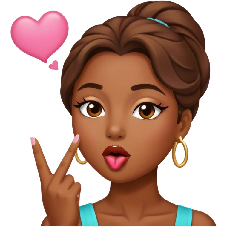 Keisha blowing a kiss emoji