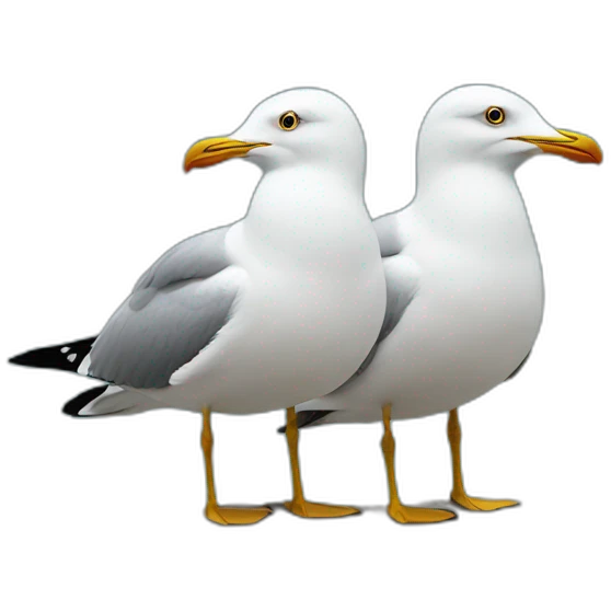 seagull with two heads emoji
