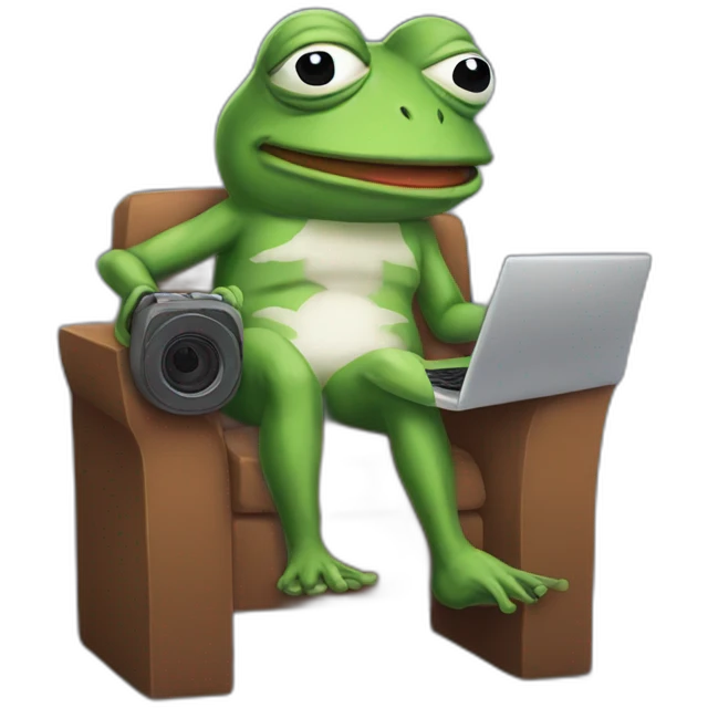 pepe the frog playing videogames emoji