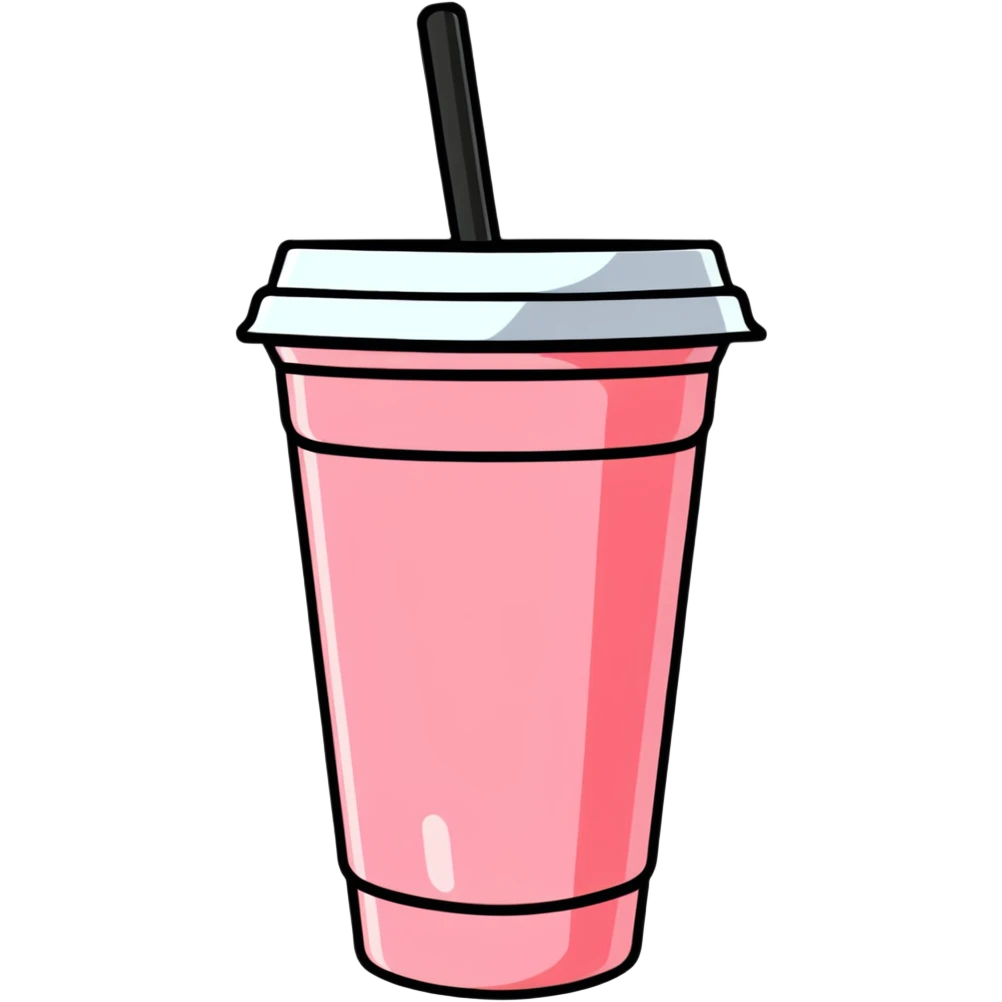 strawberry yogurt cup emoji