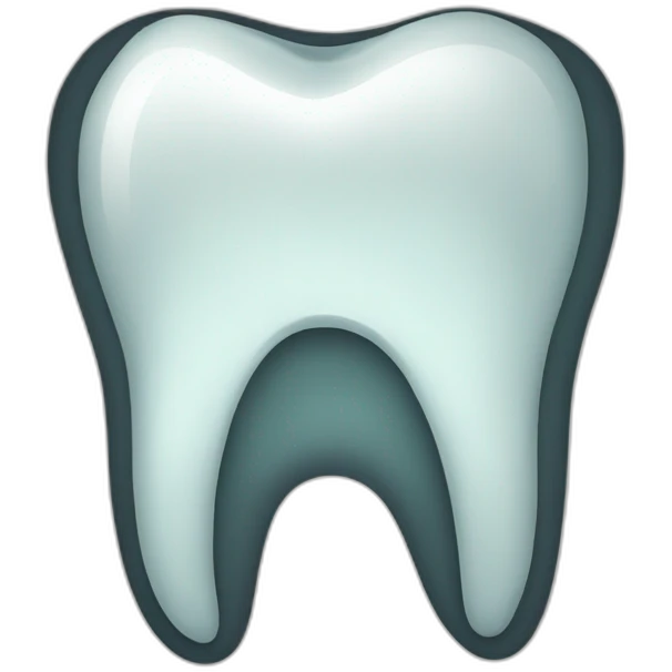 Tooth broken dark emoji
