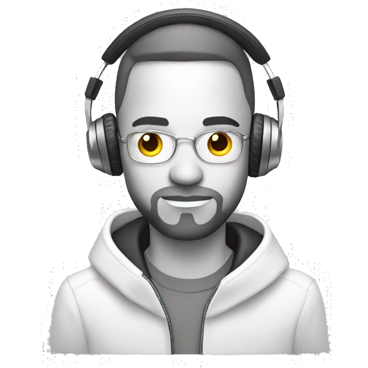 DJ, white, platine emoji