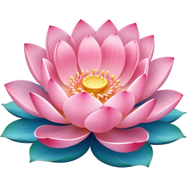 lotus flower with calm waves around emoji