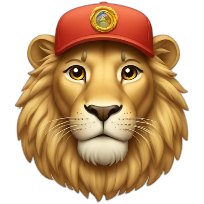 lion with cap emoji