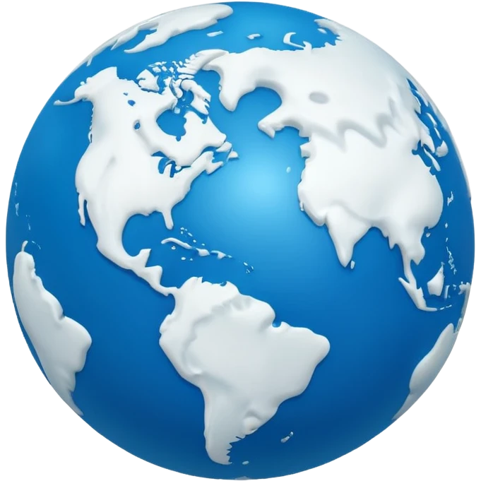 sphere globe planet, surface covered with white gas emoji