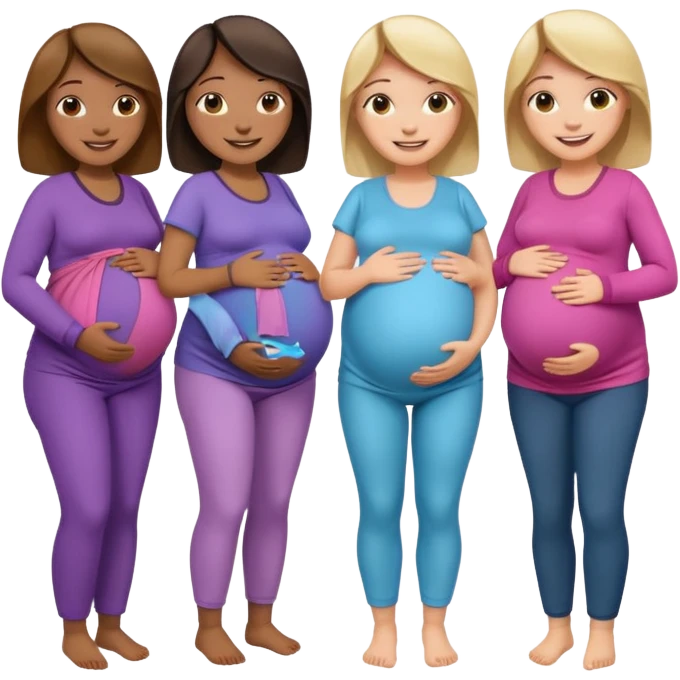 a group of Pregnant women  emoji