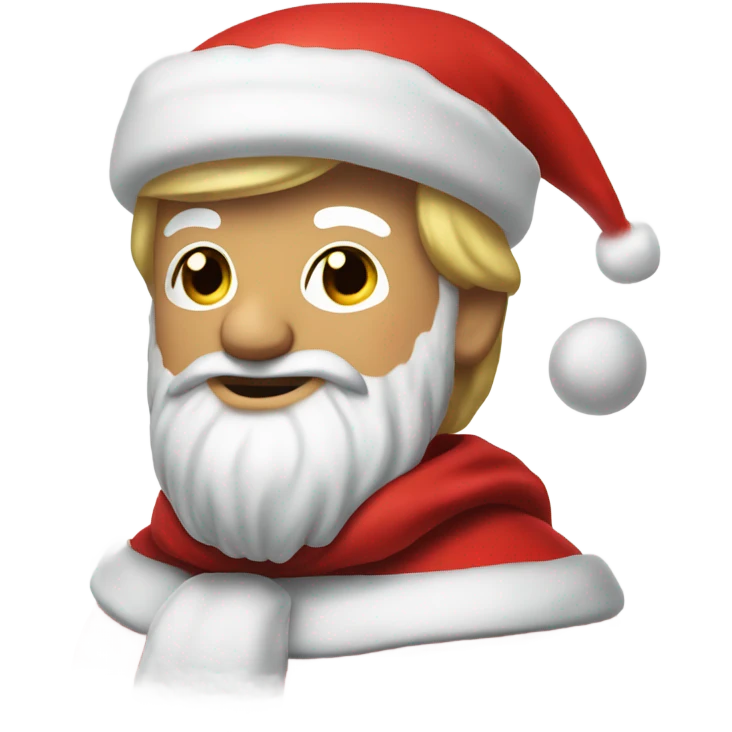 Donald Trump in a Santa Claus suit emoji