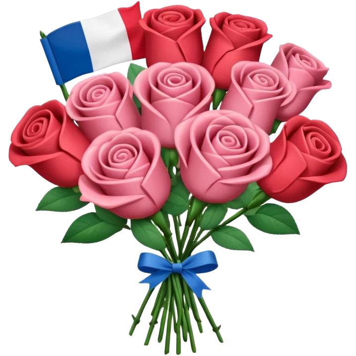 SPAM MEAT rose bouquet wrapped in french flag emoji