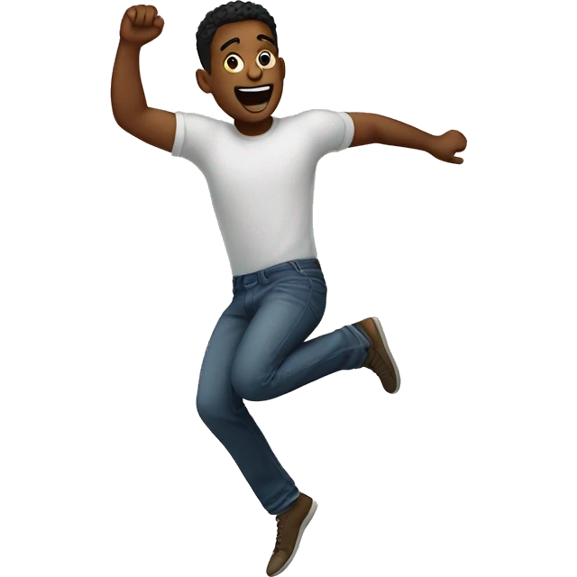 Gay man jumping emoji