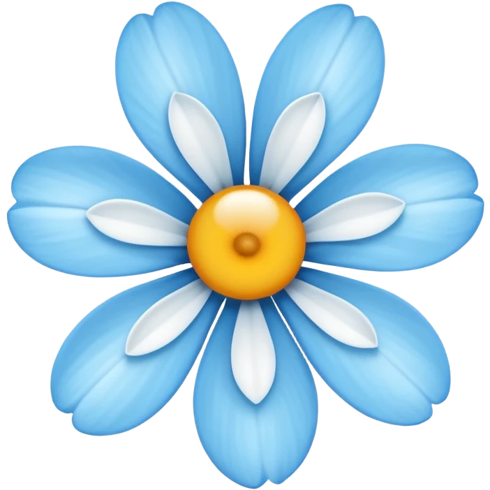 light blue  flower with a white center emoji