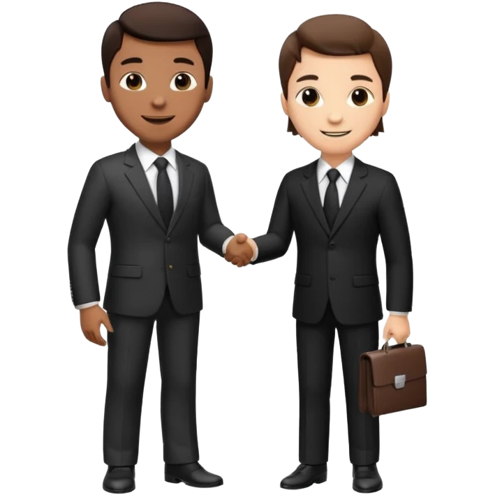 meeting between a customer and a CEO emoji