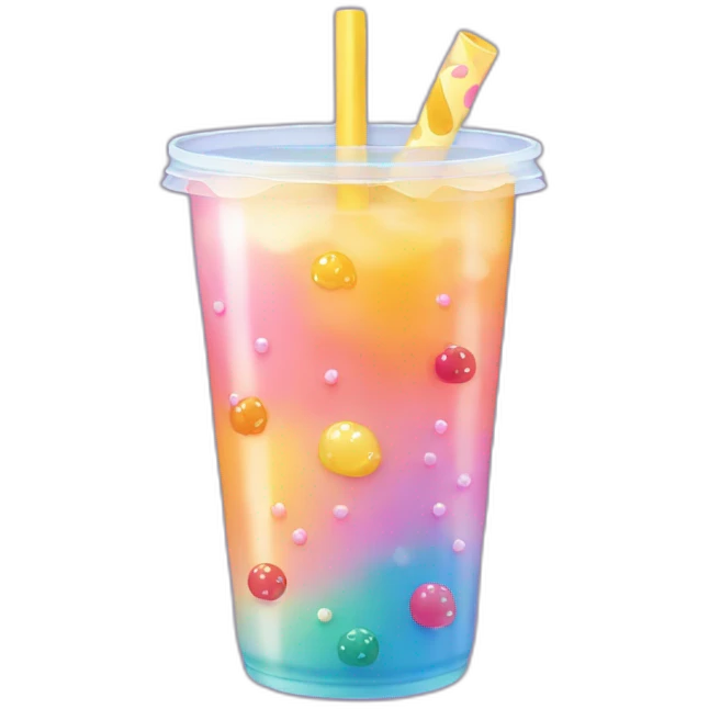colorful bubble tea emoji