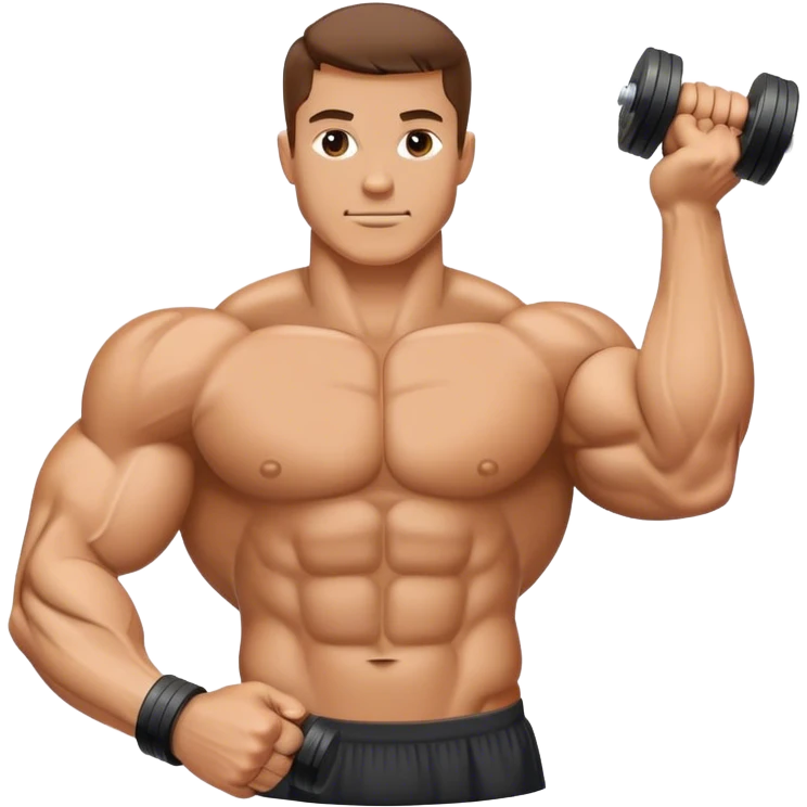 bicep side view holding a dumbbell emoji
