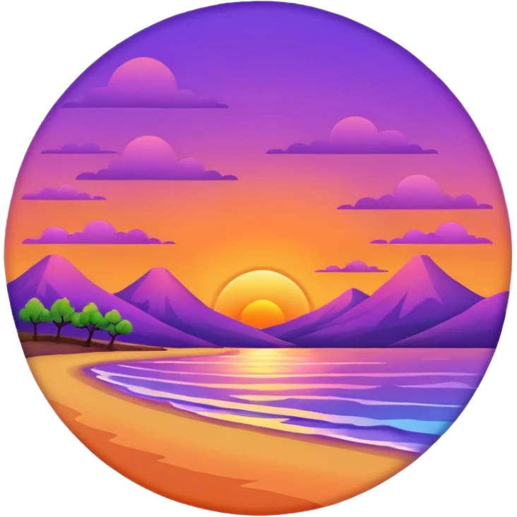 Pôr do sol com Natureza  emoji