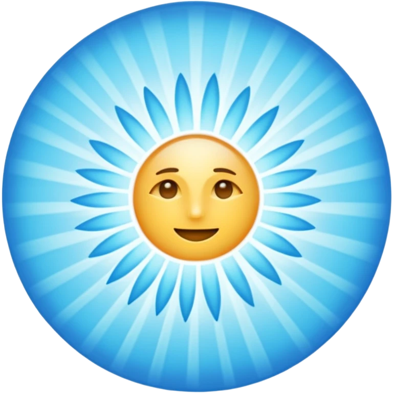 A lot of light blue rays  emoji
