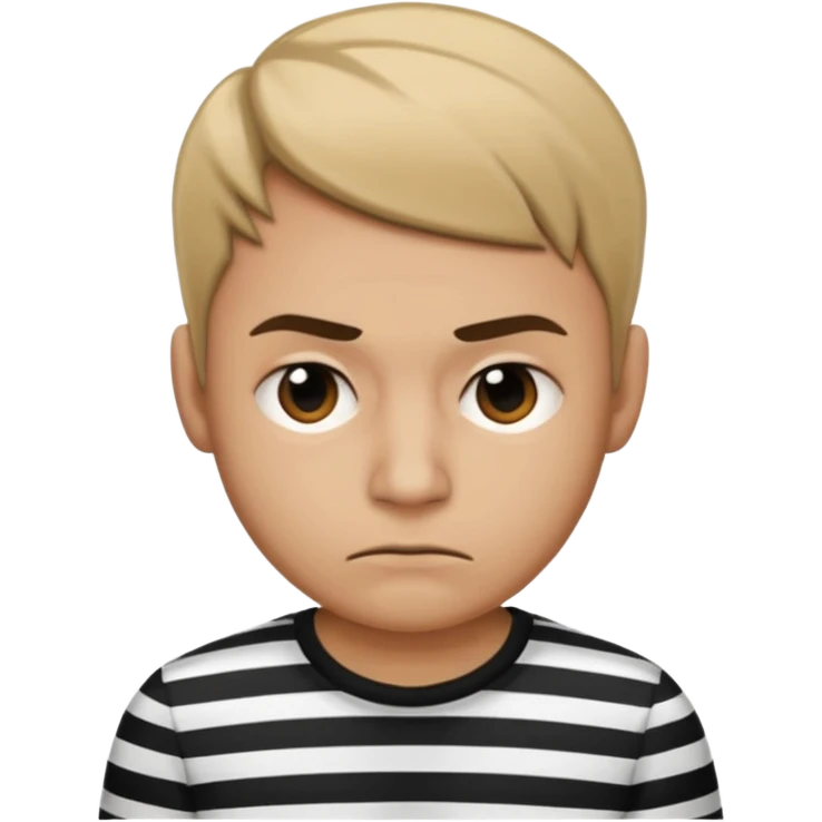 
black and white striped shirt criminal emoji emoji