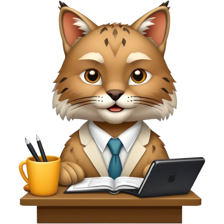 Bobcat doing taxes efficiently  emoji