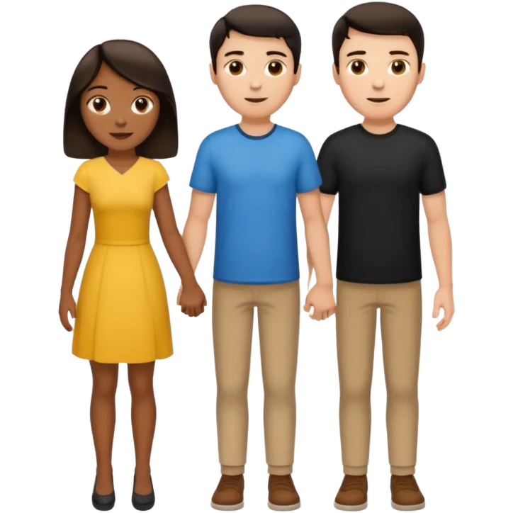 tan skin black haired woman holding hands with light brown hair white man they are both adults emoji