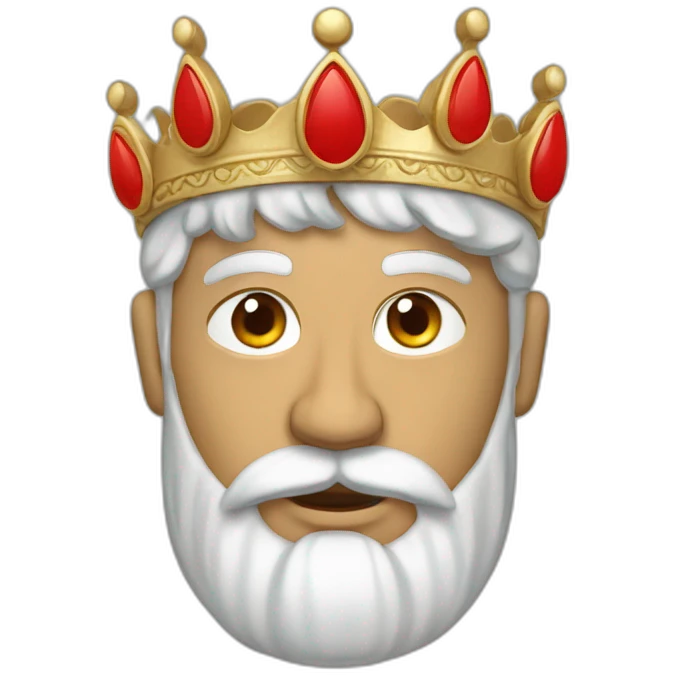 El bey Tunisia with red crown tissu around head, a beard and moustache  emoji