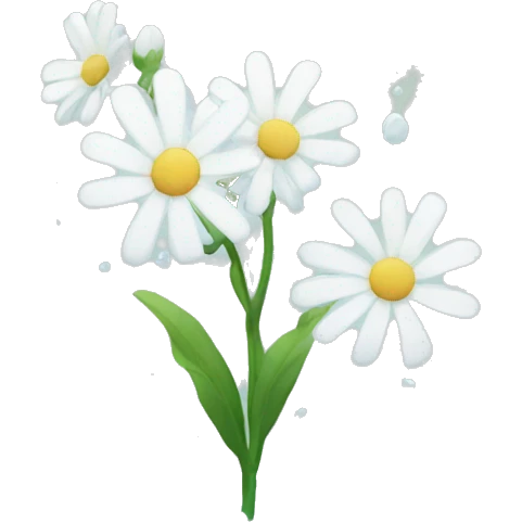 Clean water and white flowers emoji