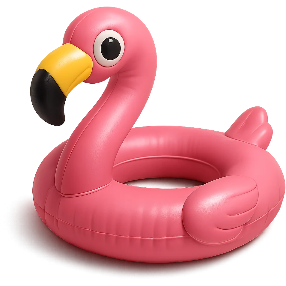 inflatable flamingo pool float emoji