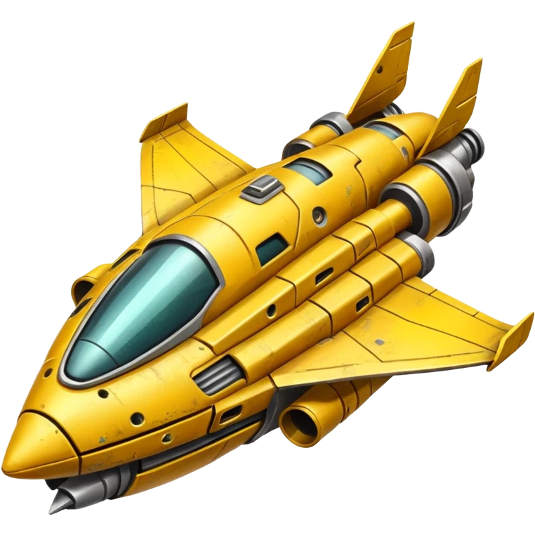 yellow futuristic scrap spaceship  emoji