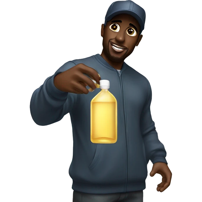 P diddy holding bottle of baby oil emoji