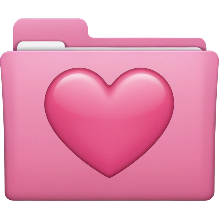 file folder pink with heart emoji