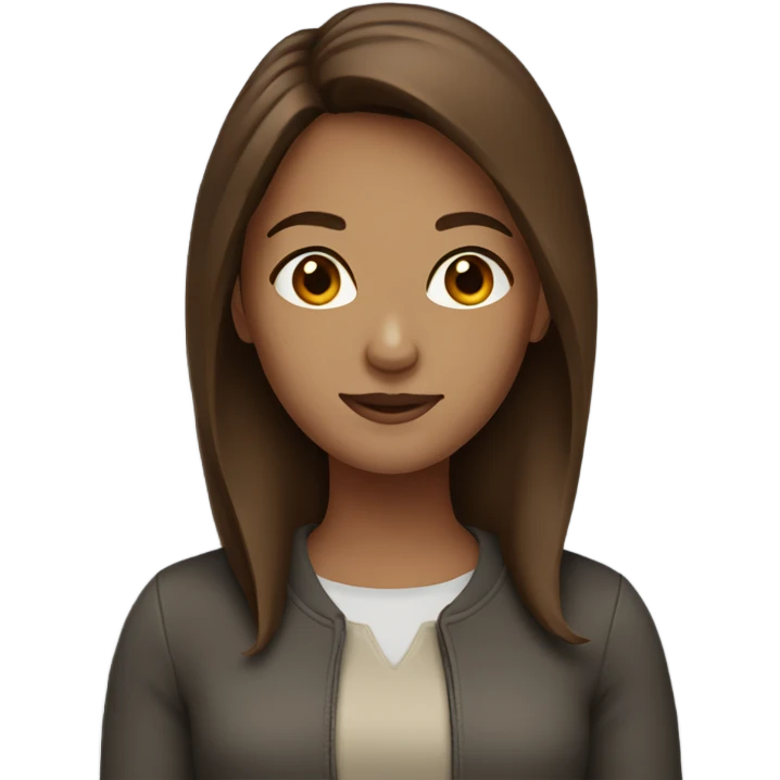 woman with brown hair  emoji