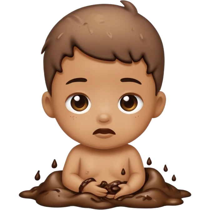 Poop in baby's head emoji