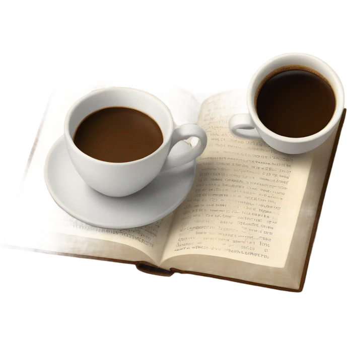  cofee and books emoji