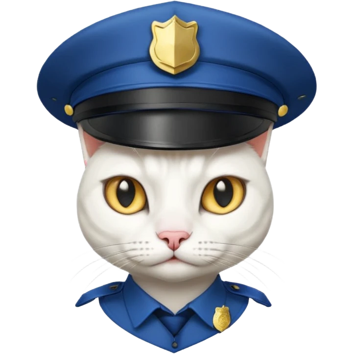 white cat police emoji