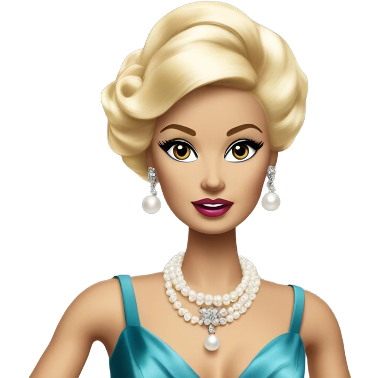 1960's blonde Barbie glamorous Hollywood actress  emoji